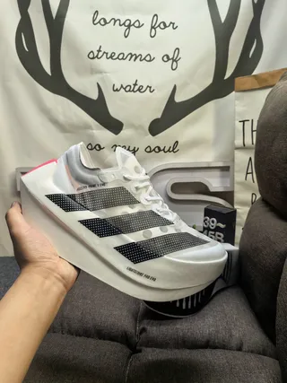 Adidas Adizero Prime X Evo Chaussures de course Blanc Noir Rose 5