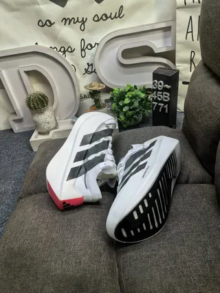 Adidas Adizero Prime X Evo Chaussures de course Blanc Noir Rose 6