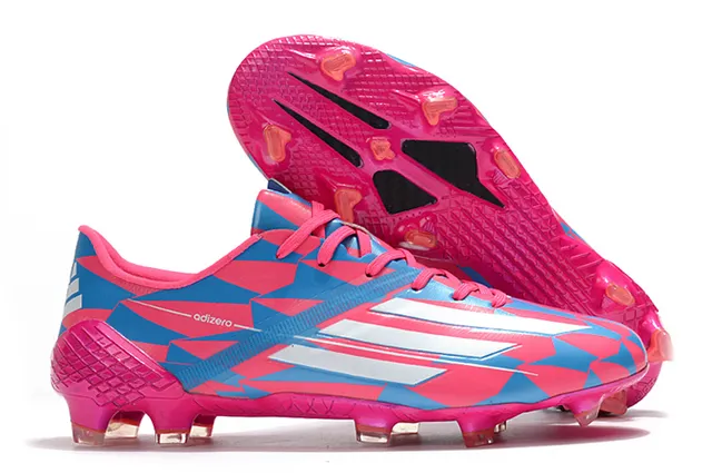 Adidas adizero সাদা রূপালি হোলোগ্রাফিক ফার্ম-গ্রাউন্ড সকার শোজ 2