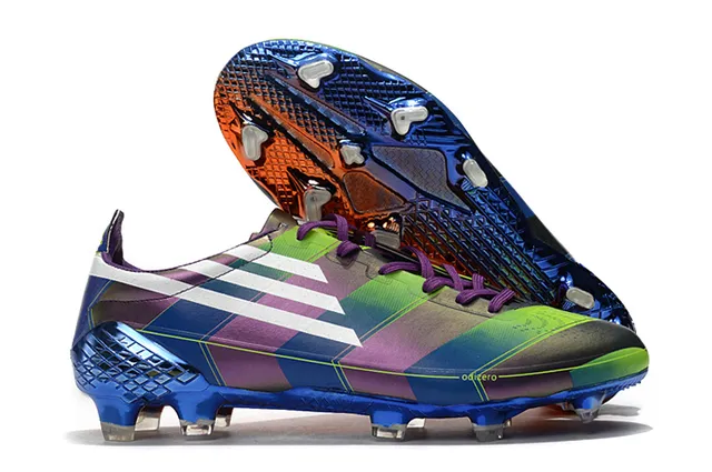 Adidas adizero সাদা রূপালি হোলোগ্রাফিক ফার্ম-গ্রাউন্ড সকার শোজ 6