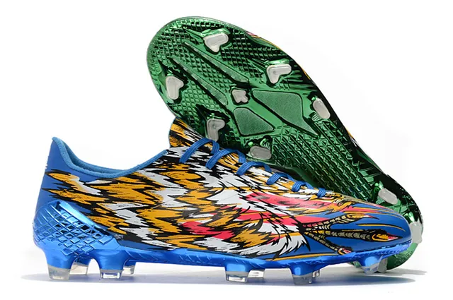 Adidas adizero সাদা রূপালি হোলোগ্রাফিক ফার্ম-গ্রাউন্ড সকার শোজ 7