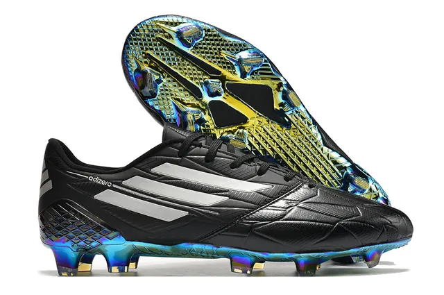 Adidas adizero সাদা রূপালি হোলোগ্রাফিক ফার্ম-গ্রাউন্ড সকার শোজ 12