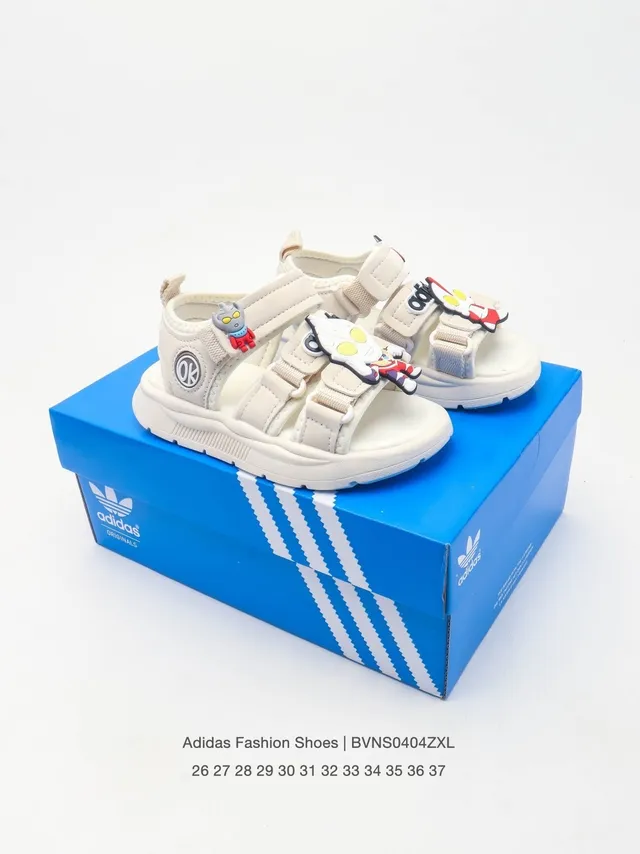 Adidas Beige Pink Multi-Strap Velcro Closure Casual Sandals 12