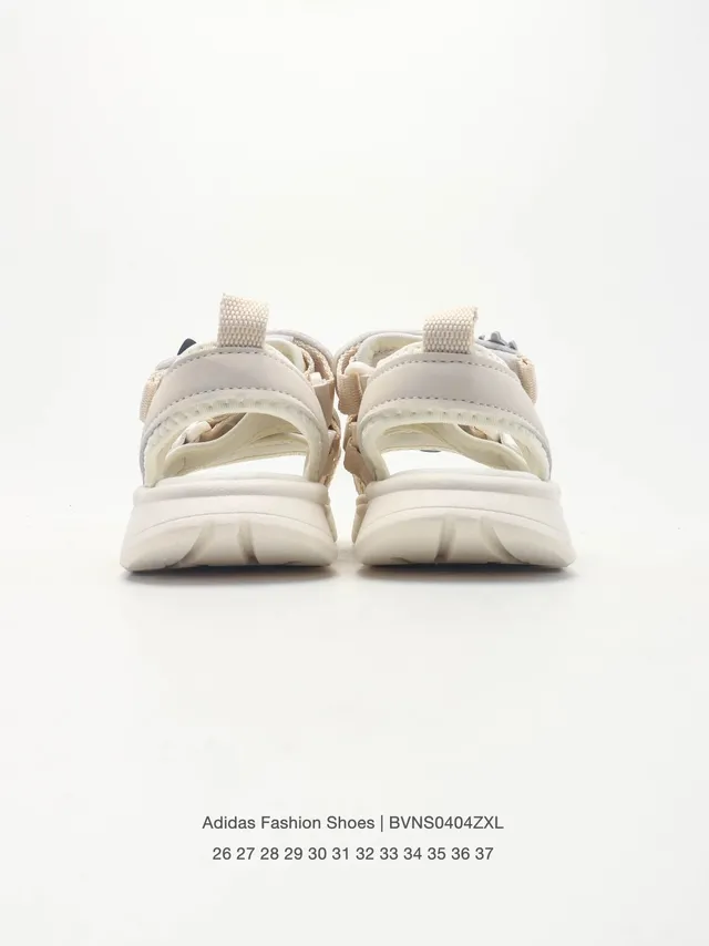 Adidas Beige Pink Multi-Strap Velcro Closure Casual Sandals 20