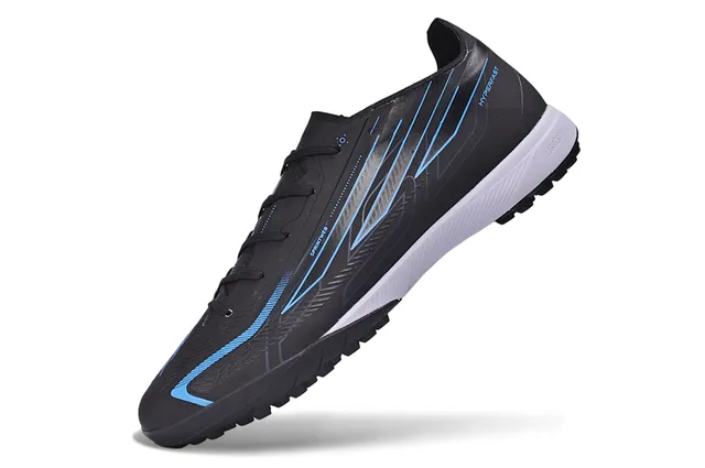 Adidas Black Blue Synthetic Upper Graphic Accents Turf Soccer Shoes 12
