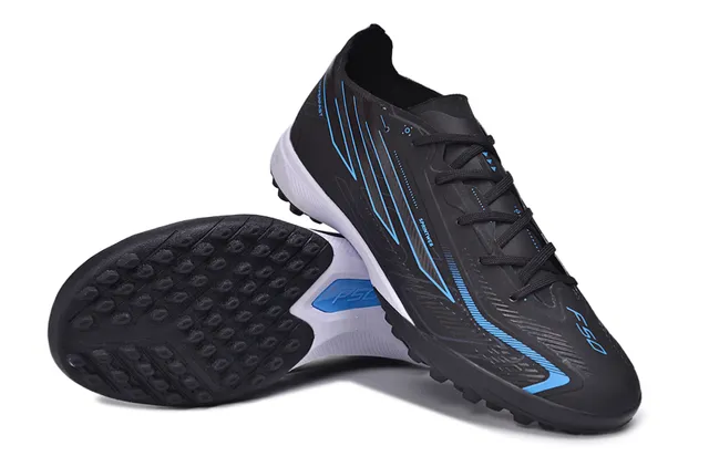 Adidas Black Blue Synthetic Upper Graphic Accents Turf Soccer Shoes 13