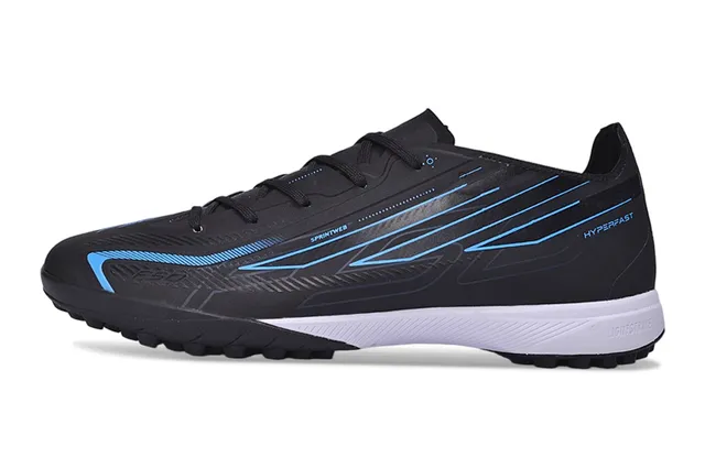 Adidas Black Blue Synthetic Upper Graphic Accents Turf Soccer Shoes 17