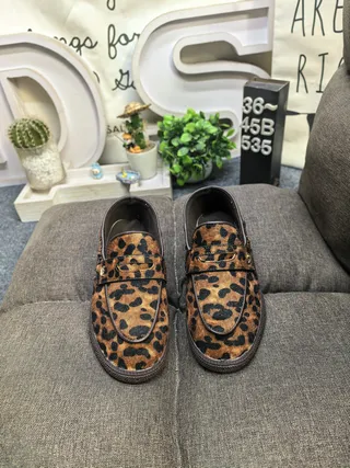 Adidas Black Brown Suede Upper Strap Closure Loafer 10