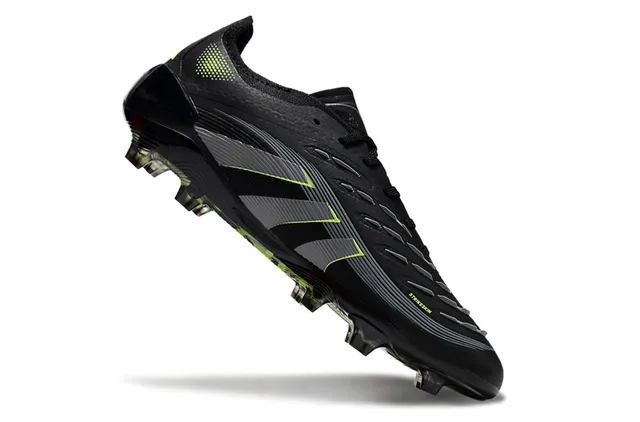 Adidas أحذية كرة القدم Firm-Ground بأعلى اصطناعي أسود أخضر، علامة نيون ليم 2