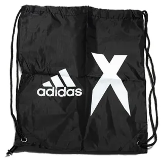 Adidas Sac à Main Noir Blanc Léger Synthétique Fermeture à Cordon