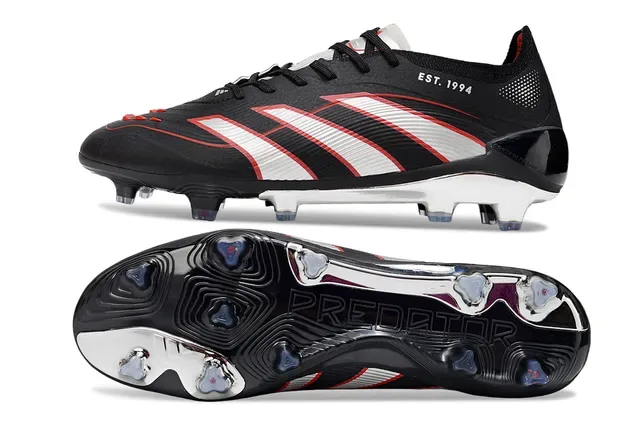 Adidas কালো সাদা লো-কাট বুটি আপার স্কাল্প্টেড সিন্থেটিক কেজ ফার্ম-গ্রাউন্ড ফুটবল জুতো 6
