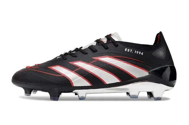 Adidas কালো সাদা লো-কাট বুটি আপার স্কাল্প্টেড সিন্থেটিক কেজ ফার্ম-গ্রাউন্ড ফুটবল জুতো 7