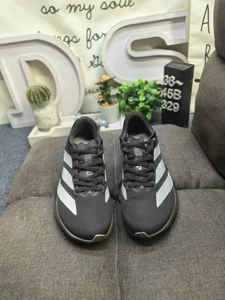 Adidas Blue Silver Camouflage Upper Three-Stripe Branding Running Shoes 10