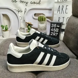 Adidas Campus أسود وأبيض لايف ستايل سنیکرز
