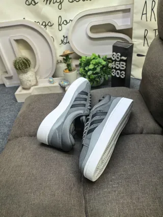Adidas Campus Gray and Black Lifestyle Sneakers 6