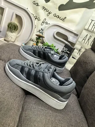 Adidas Campus Gray and Black Lifestyle Sneakers 7