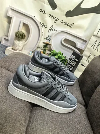 Adidas Campus Gray and Black Lifestyle Sneakers 9