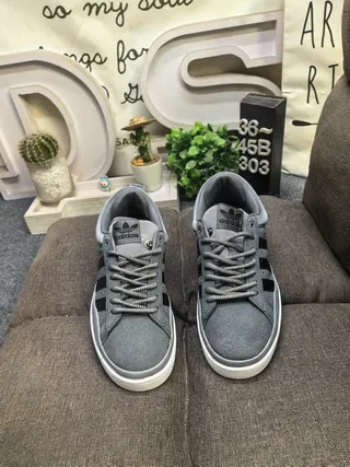 Adidas Campus Gray and Black Lifestyle Sneakers 10