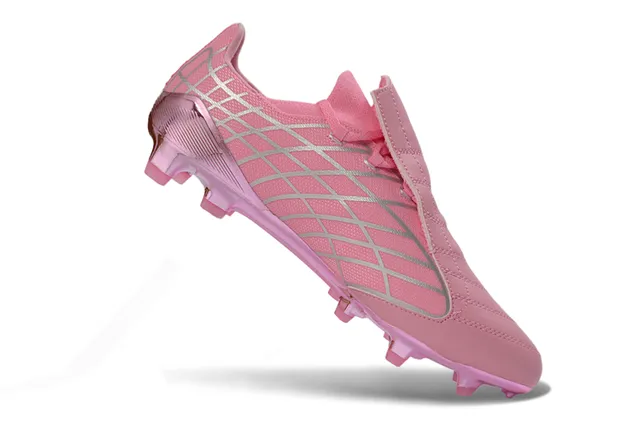 Adidas F50 Rose Argent Grid Sans Lacets Terrain Firme Chaussures de Football 2