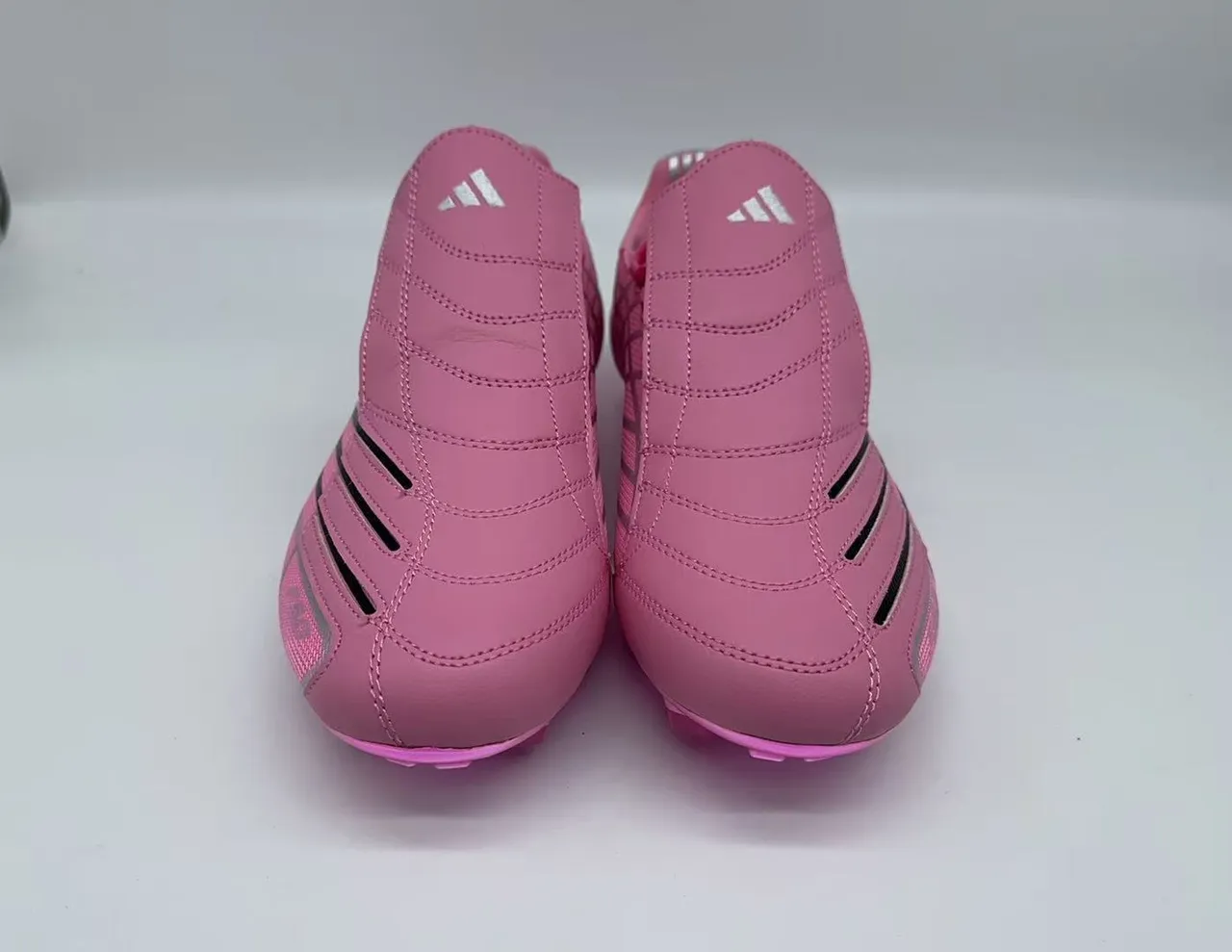 Adidas F50 Rose Argent Grid Sans Lacets Terrain Firme Chaussures de Football 10