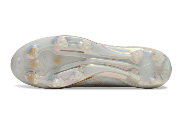 Adidas F50 Blanco y Dorado Iridiscente Zapatillas de Fútbol para Terreno Firme 6