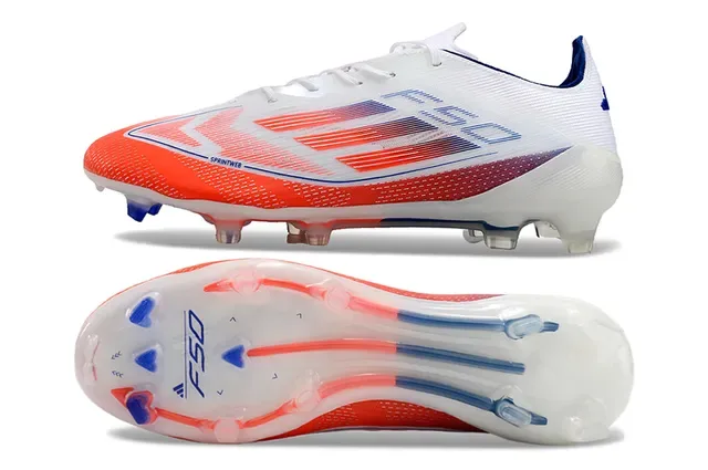 Adidas F50 白橙 低帮 Sprintweb Upper Firm-Ground 足球鞋 6