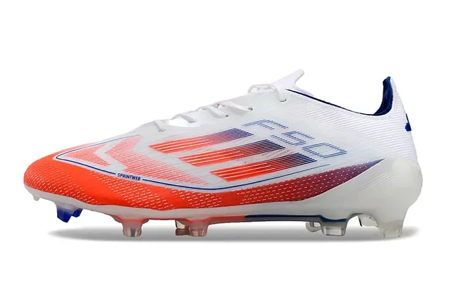 Adidas F50 白橙 低帮 Sprintweb Upper Firm-Ground 足球鞋 7