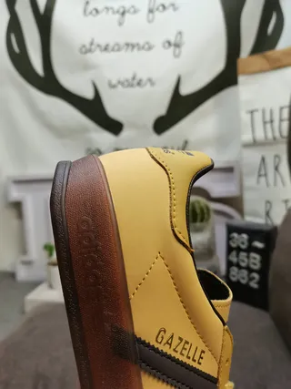 Adidas Gazelle Amarelo mostarda Preto Tênis lifestyle 4