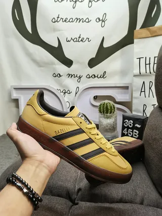 Adidas Gazelle Amarelo mostarda Preto Tênis lifestyle 6