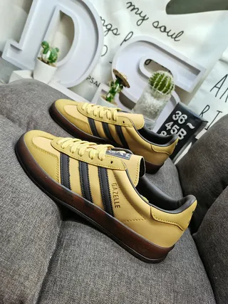 Adidas Gazelle Amarelo mostarda Preto Tênis lifestyle 7