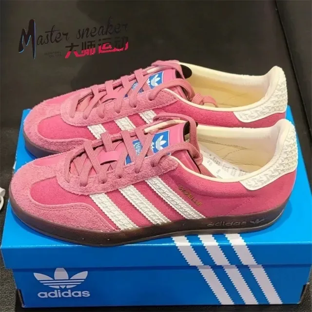 Adidas Gazelle Tênis lifestyle de couro macio rosa 2