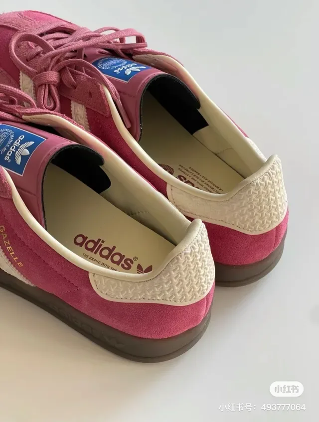 Adidas Gazelle Tênis lifestyle de couro macio rosa 5