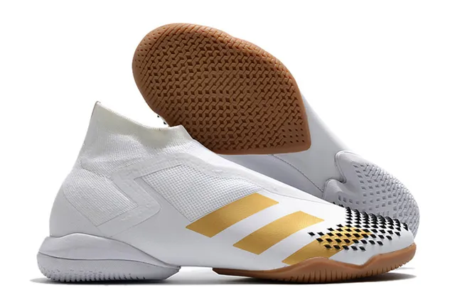 Adidas Sapatos de futebol indoor verde preto, upper de ajuste sock, jaula assimétrica, sapatos de futebol indoor 4