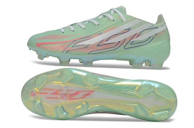 Adidas সবুজ বহুরঙী স্বচ্ছ বর্ণিল উপরের মোল্ড FG Studs ফার্ম-গ্রাউন্ড ফুটবল জুতা 6