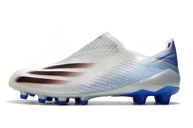 Adidas সবুজ বেগুনি নিওন লাইম একরঙ সক ফিট কলার ফার্ম গ্রাউন্ড সকার জুতো 16