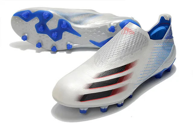 Adidas সবুজ বেগুনি নিওন লাইম একরঙ সক ফিট কলার ফার্ম গ্রাউন্ড সকার জুতো 17