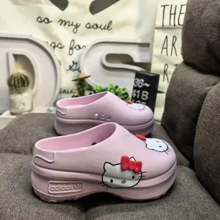 Adidas Hello Kitty Platform Clog Pink Red Molded Foam Construction Clog