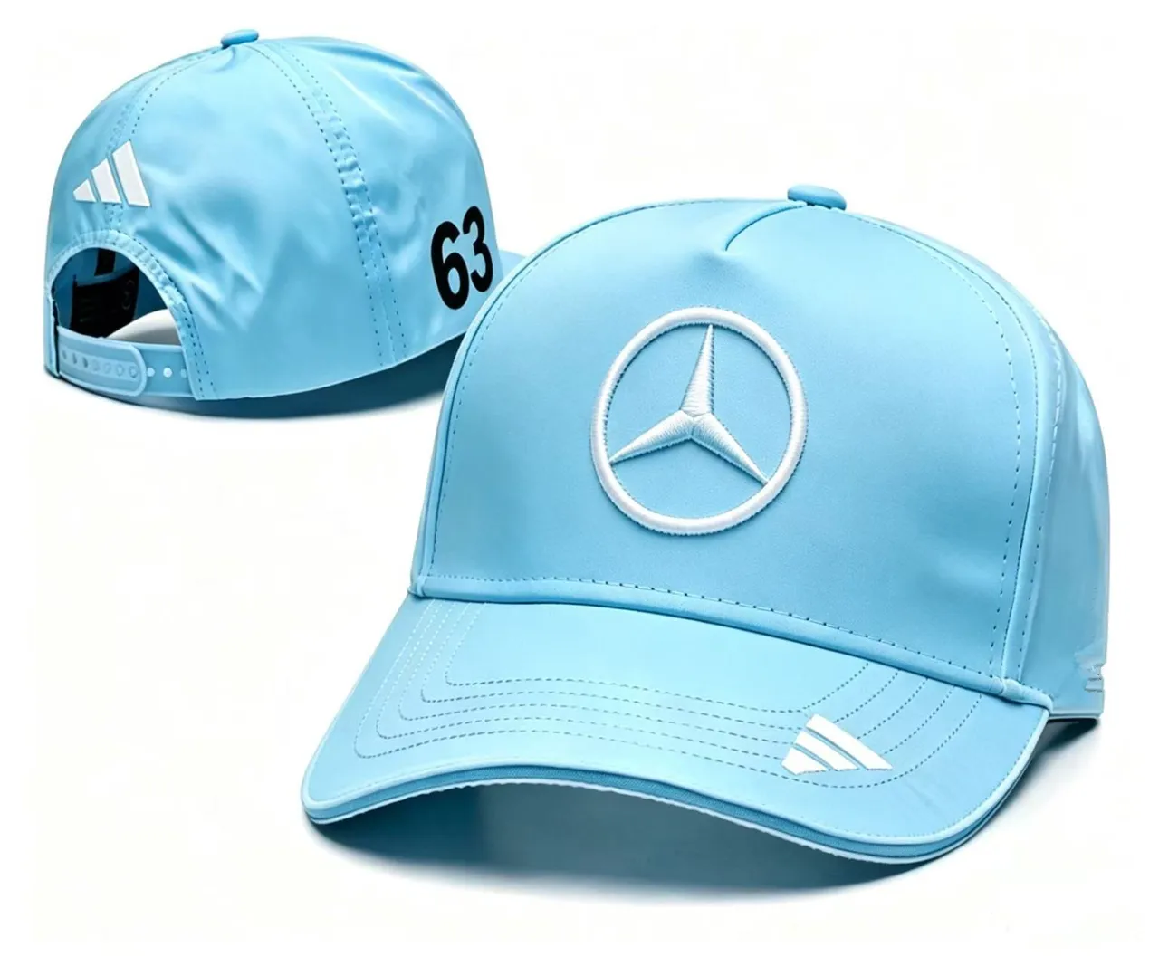 Casquette de baseball Adidas Mercedes-Benz Star brodée bleu royal 4