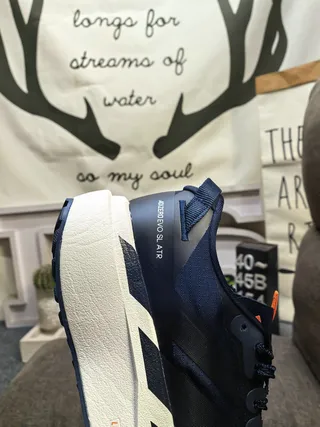 Adidas Navy White Lightweight Racing Silhouette Engineered Mesh Upper Running Shoes 3