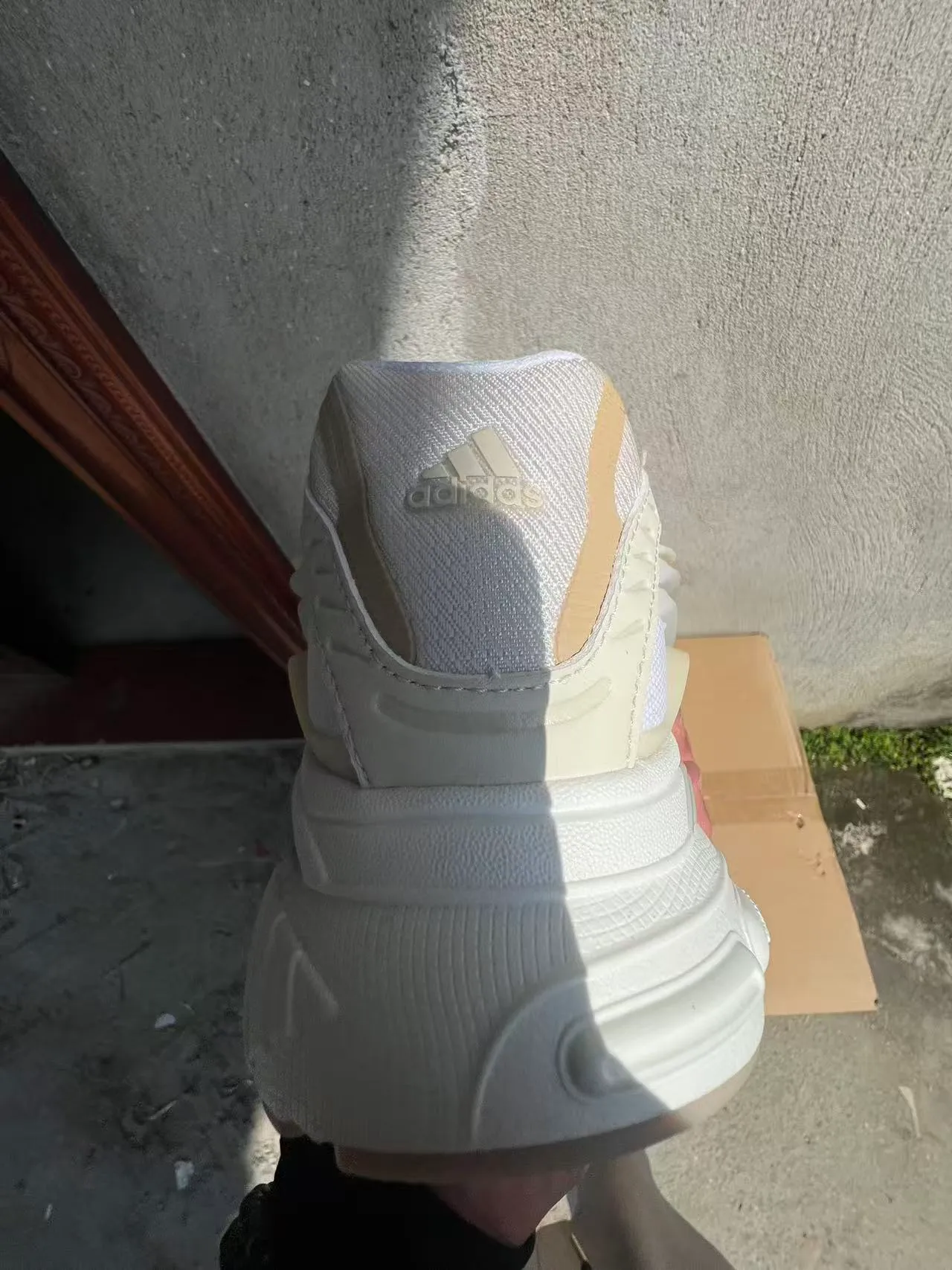 Adidas NMD White Beige Sole Mesh Upper Chunky Sneakers 8