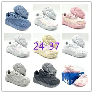 Adidas Ozelia حذاء أسلوب حياة أزرق أبيض تشونكي silhouette منحوت midsole ridged