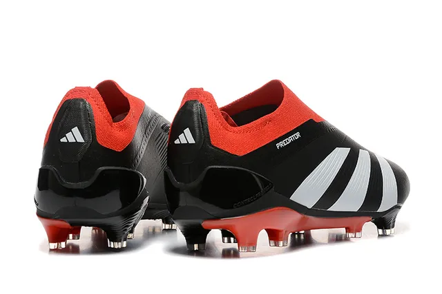 Adidas Predator Noir Rouge Blanc Firm-Ground Chaussures de Football 2