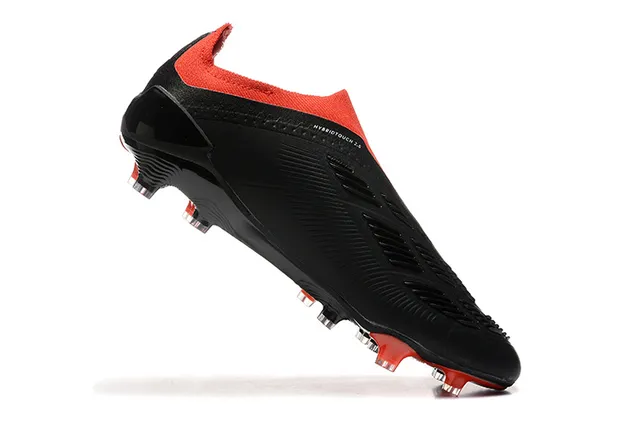 Adidas Predator Noir Rouge Blanc Firm-Ground Chaussures de Football 4