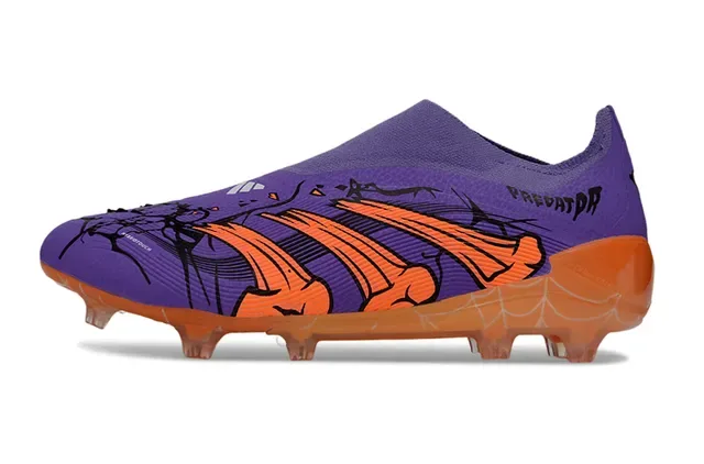 Adidas Predator বেগুনি কমলা লো-কাট সক-ফিট ফার্ম গ্রাউন্ড ফুটবল জুতো 7