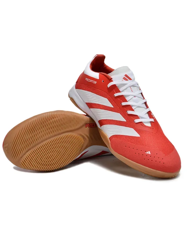 Adidas Predator Red and White Indoor Soccer Shoes 6