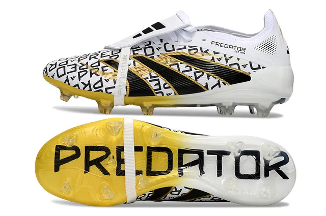 Adidas Predator সাদা কালো লো-কাট লেস-আপ গ্রাফিক-প্রিন্ট উপর ফার্ম-গ্রাউন্ড ফুটবল জুতো 6