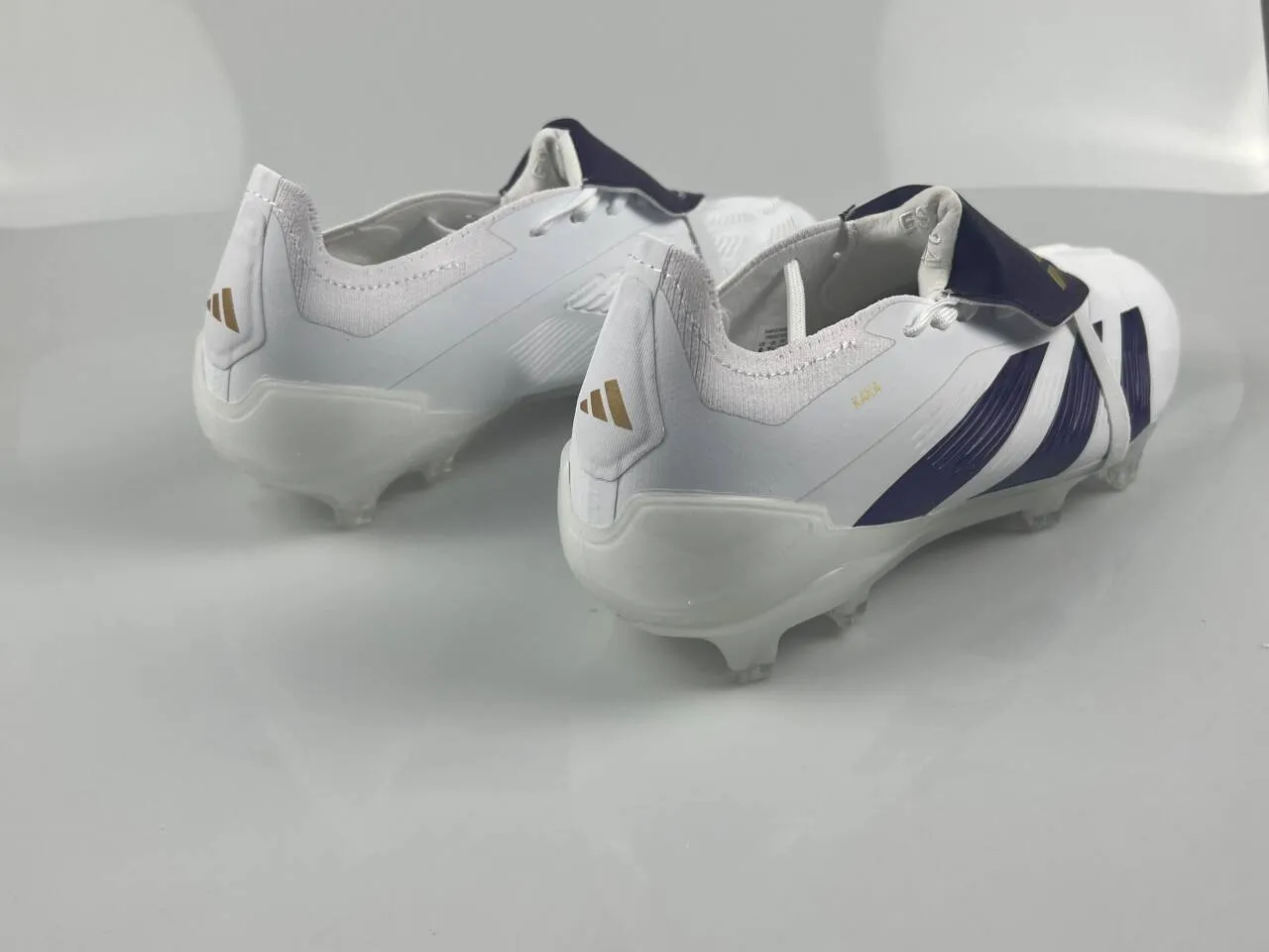 Adidas Predator White Purple Synthetic Upper TPU Cage And Stripes Firm-Ground Soccer Shoes 2