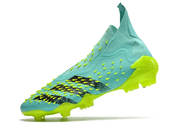 Adidas Vermelho Amarelo Corte Alto Colar Ajuste Calcetim Texturizado Tacado Superior Solo Firme Sapatos de Futebol 3