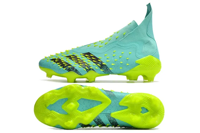 Adidas Vermelho Amarelo Corte Alto Colar Ajuste Calcetim Texturizado Tacado Superior Solo Firme Sapatos de Futebol 7
