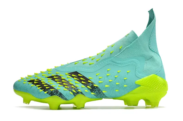 Adidas Vermelho Amarelo Corte Alto Colar Ajuste Calcetim Texturizado Tacado Superior Solo Firme Sapatos de Futebol 8